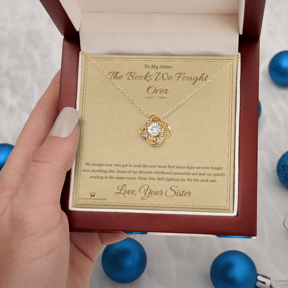 The Books We Fought Over - Love Knot Necklace for Sister
