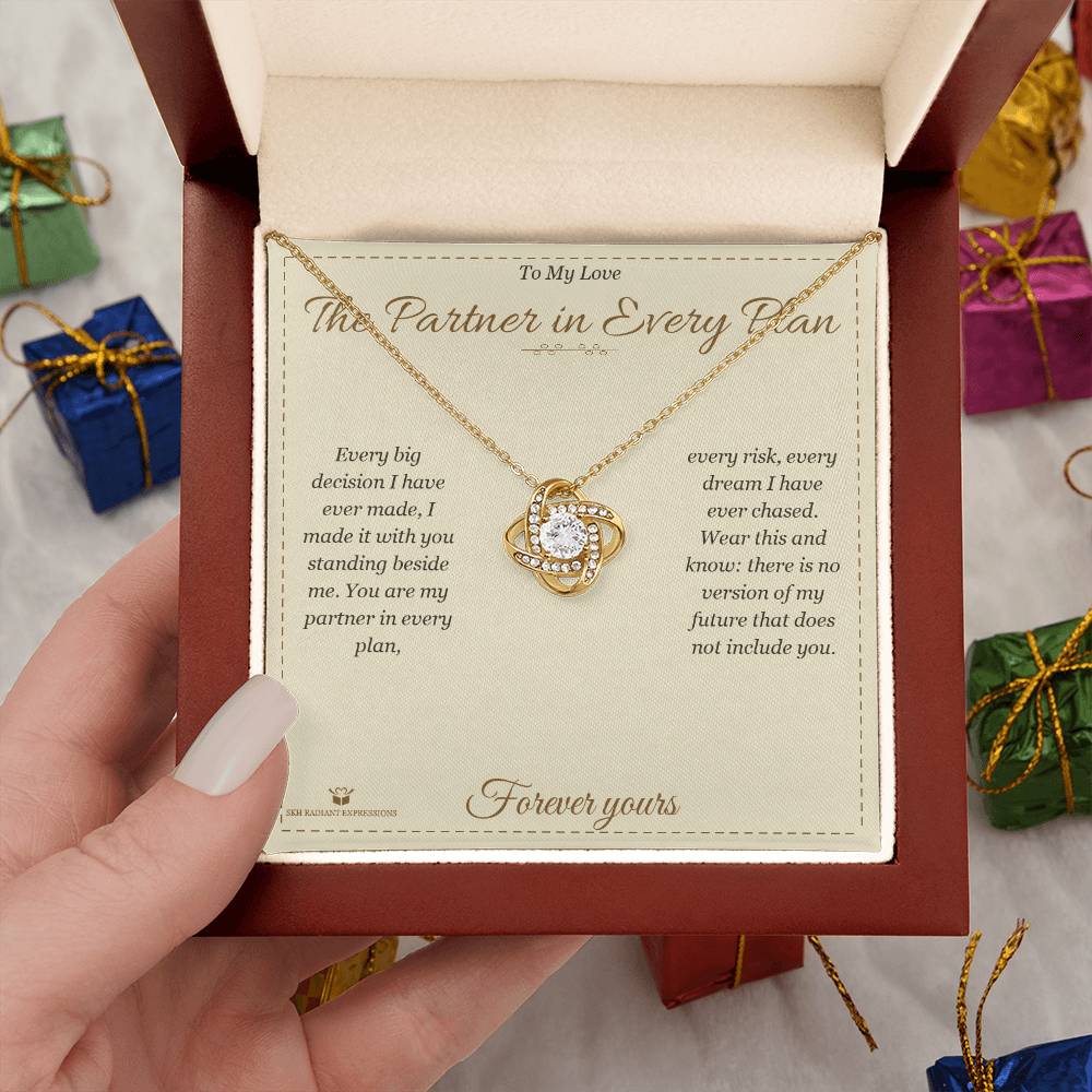 Add a name to this Love Knot Necklace - gift for wife