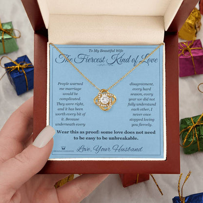 Add a name to this Love Knot Necklace - gift for wife