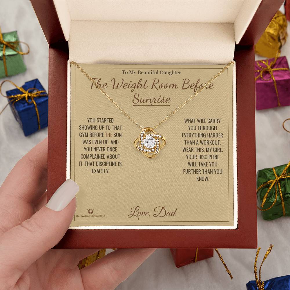Add a name to this Love Knot Necklace - gift for daughter