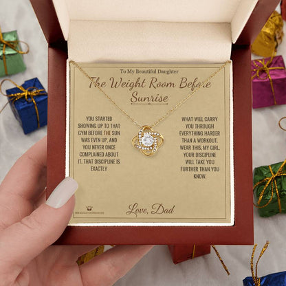 Add a name to this Love Knot Necklace - gift for daughter