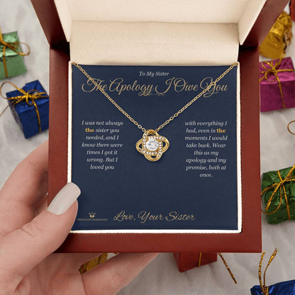 Add a name to this Love Knot Necklace - gift for sister