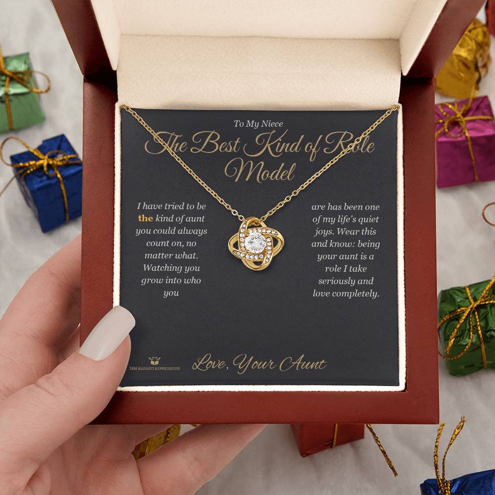 Best love knot necklace for niece 2026