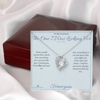 Forever Love Necklace engraved with your own words for soulmate