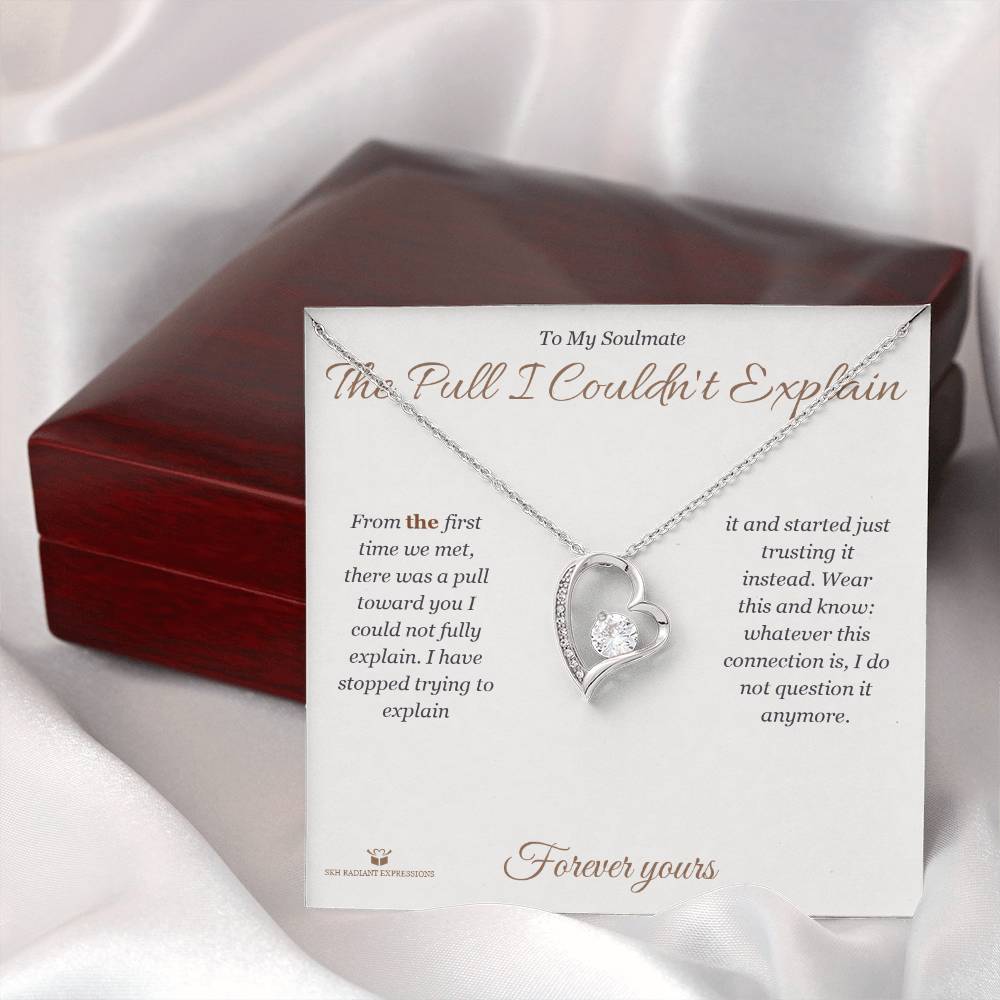 Forever Love Necklace engraved with your own words for soulmate