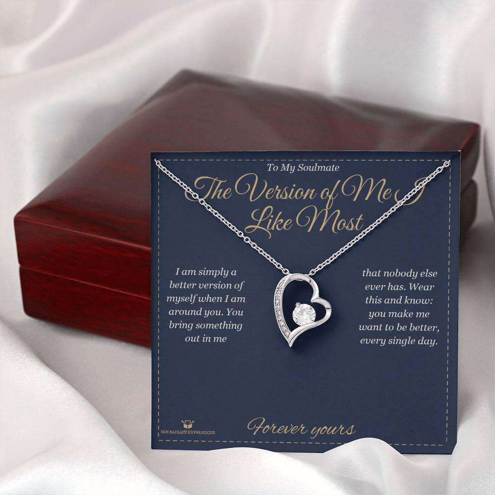 Forever Love Necklace engraved with your own words for soulmate