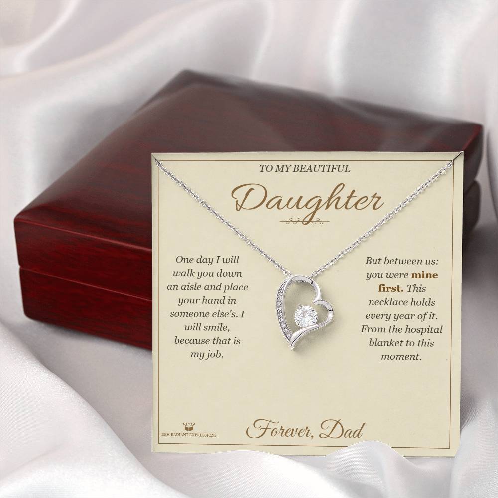 Before I Give You Away - Forever Love Necklace for Daughter