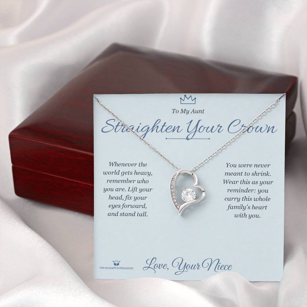 Custom name-personalized Forever Love Necklace gift for aunt