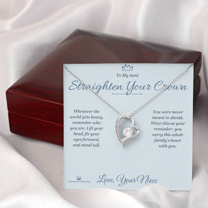 Custom name-personalized Forever Love Necklace gift for aunt