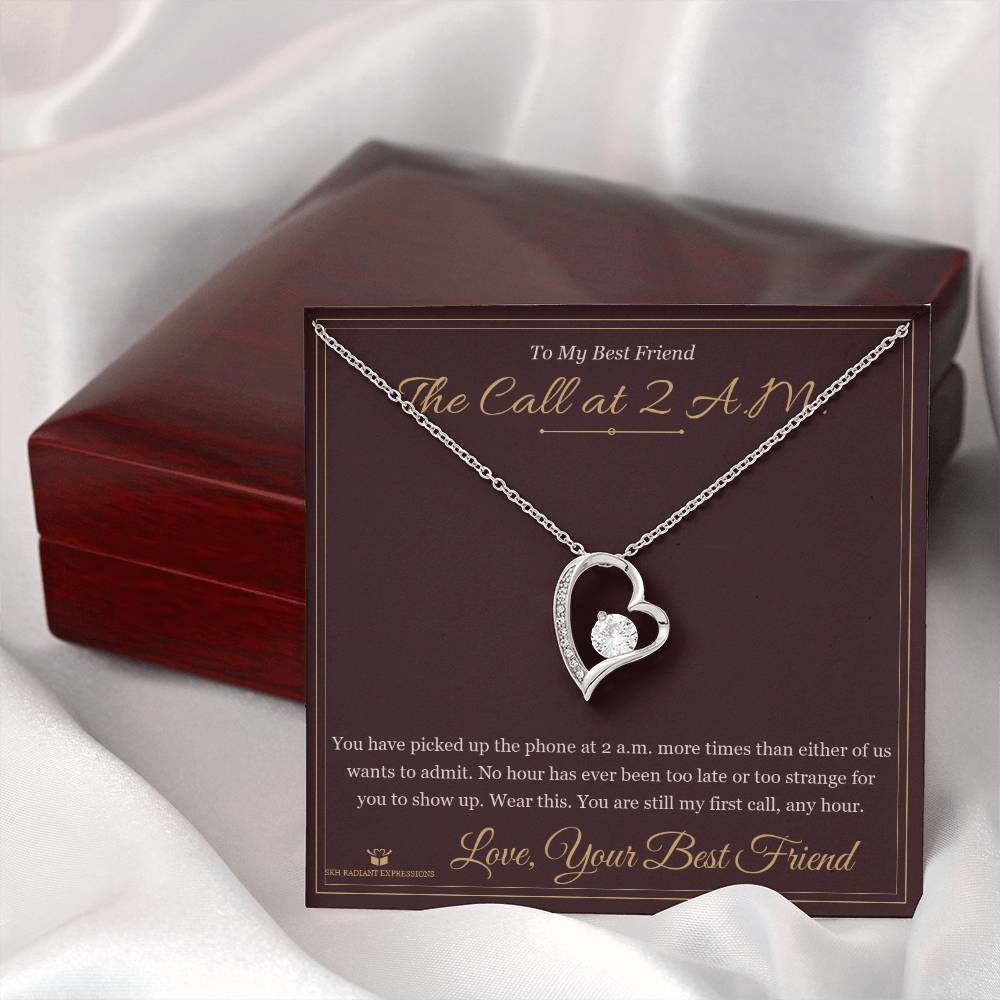 The Call at 2 A.M. - Forever Love Necklace for Best Friend - personalized keepsake gift from SKH Radiant Expressions