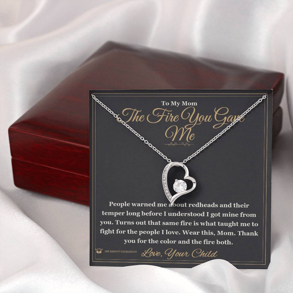 Forever Love Necklace with personalized message card for mom