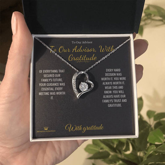 To Our Advisor, With Gratitude - Forever Love Necklace for Advisor