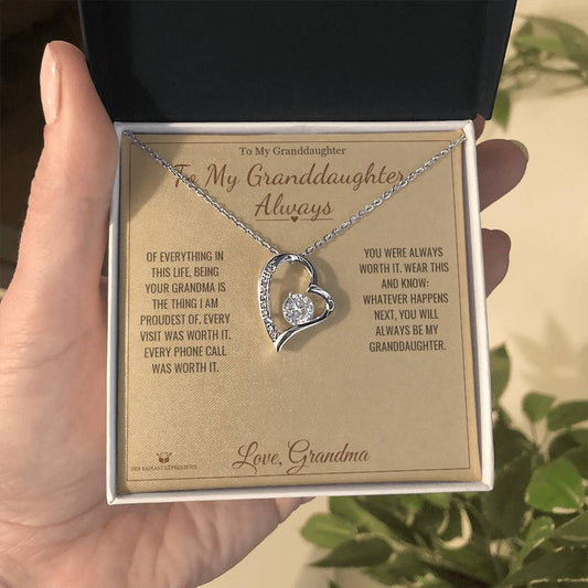 Proudest to Be Your Grandma - Forever Love Necklace for Granddaughter