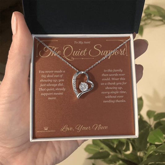 The Quiet Support - Forever Love Necklace for Aunt