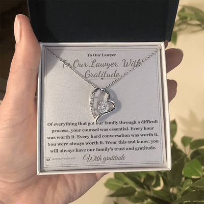 Personalized Forever Love Necklace for lawyer