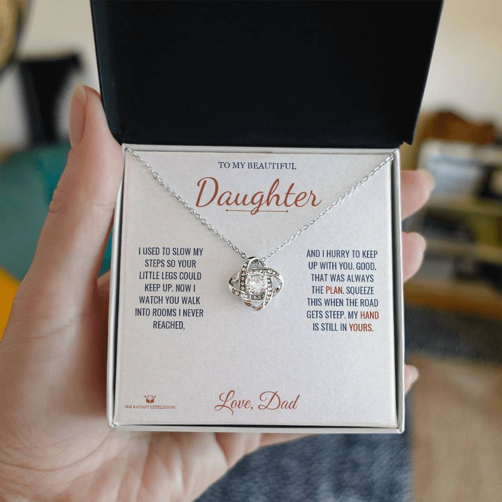 The Hand I Held - Love Knot Necklace for Daughter