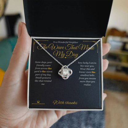 Personalized Love Knot Necklace for neighbor