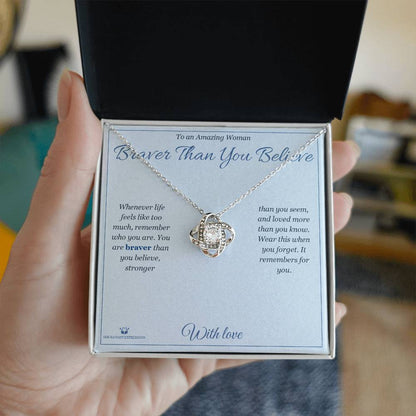 Personalized Love Knot Necklace for her