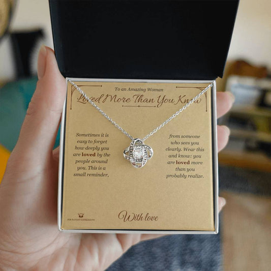 Loved More Than You Know - Love Knot Necklace for Her