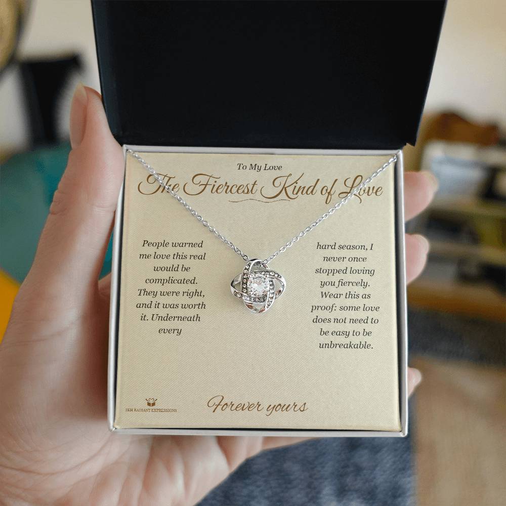 Personalized Love Knot Necklace for partner
