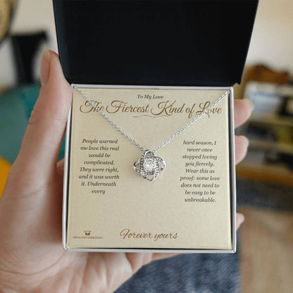 Personalized Love Knot Necklace for partner