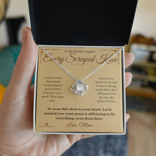 Every Scraped Knee - Love Knot Necklace for Daughter