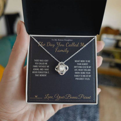 Personalized Love Knot Necklace for stepdaughter