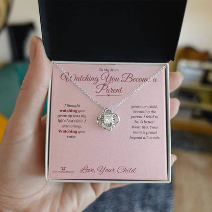 Personalized Love Knot Necklace for mom