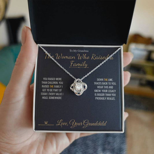 The Woman Who Raised a Family - Love Knot Necklace for Grandmother