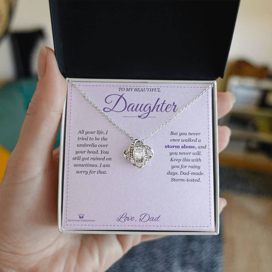 Your Umbrella - Love Knot Necklace for Daughter