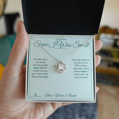 Personalized Love Knot Necklace for niece