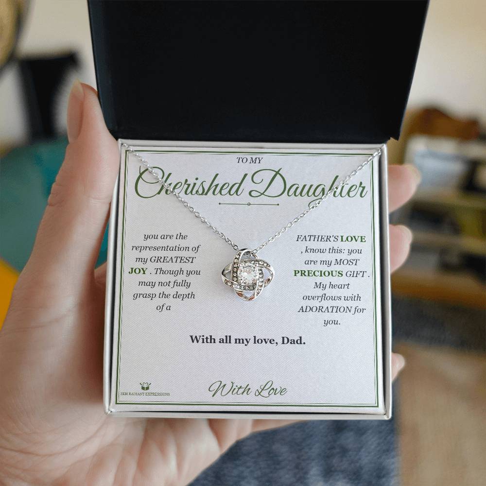 A Father's Adoration - Love Knot Necklace for Daughter
