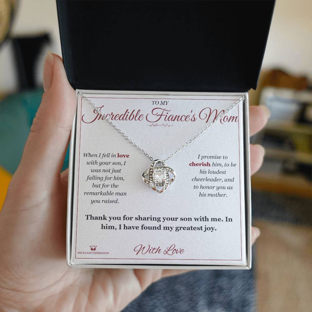 The Man You Raised - Love Knot Necklace for Fiancee's Mom