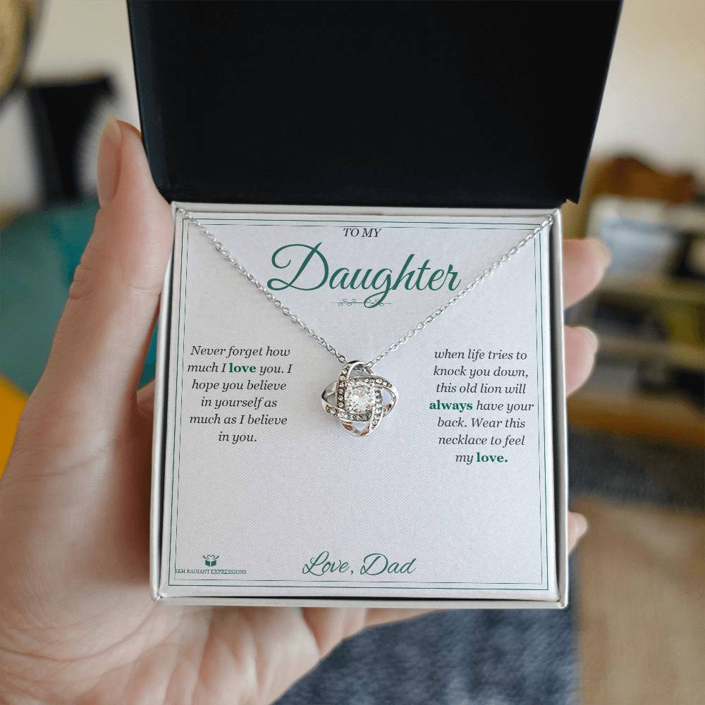 Proud to Be Your Father - Love Knot Necklace for Daughter