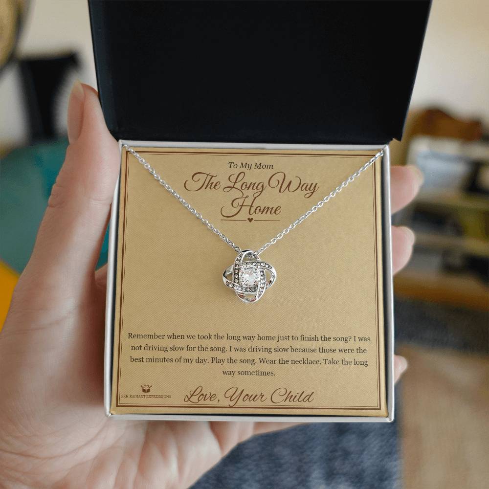 The Long Way Home - Love Knot Necklace for Mom - personalized keepsake gift from SKH Radiant Expressions