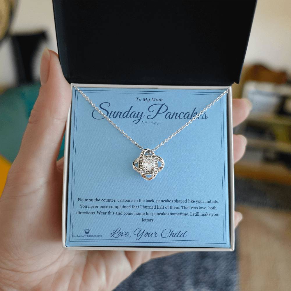 Sunday Pancakes - Love Knot Necklace for Mom - personalized keepsake gift from SKH Radiant Expressions
