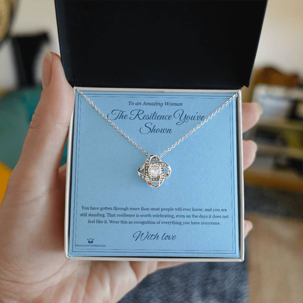 The Resilience You've Shown - Love Knot Necklace for Her - personalized keepsake gift from SKH Radiant Expressions