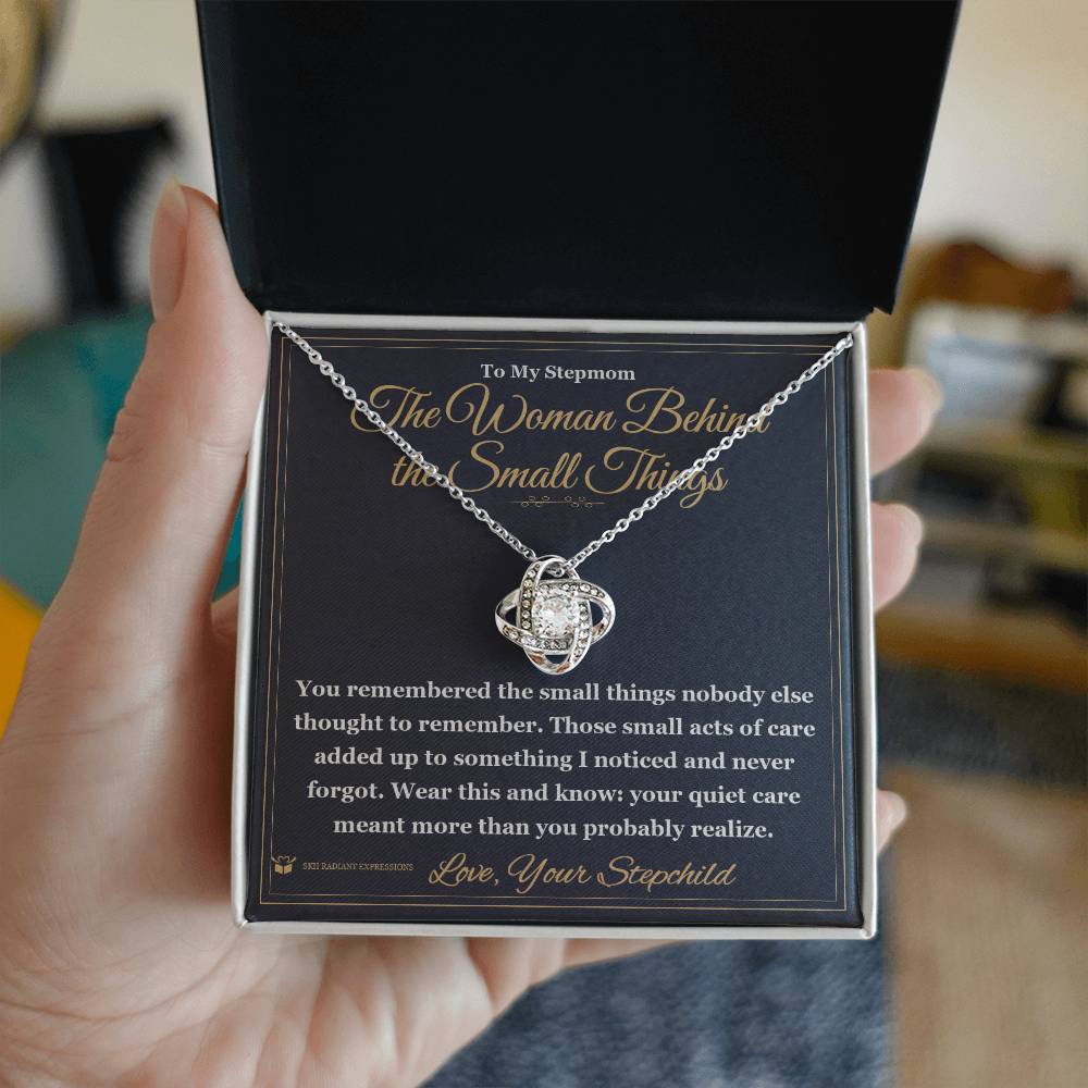 Personalized Love Knot Necklace for stepmom