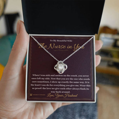 Personalized Love Knot Necklace for wife