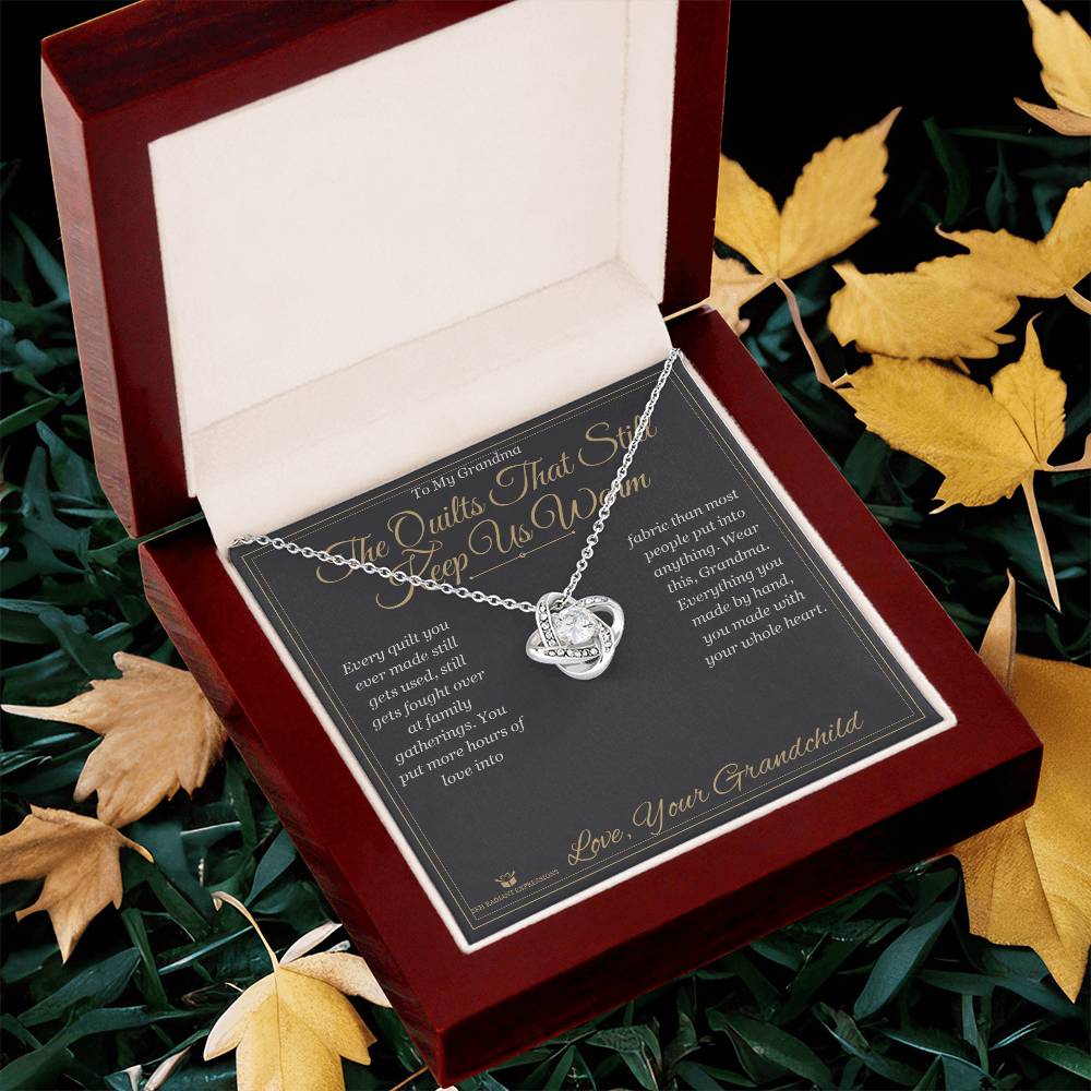 The Quilts That Still Keep Us Warm - Love Knot Necklace for Grandmother