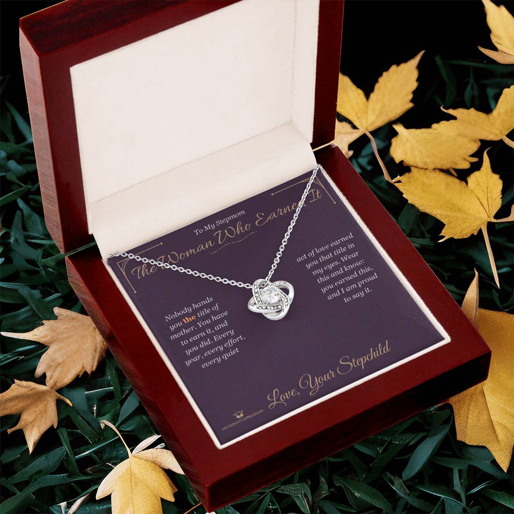 The Woman Who Earned It - Love Knot Necklace for Stepmom