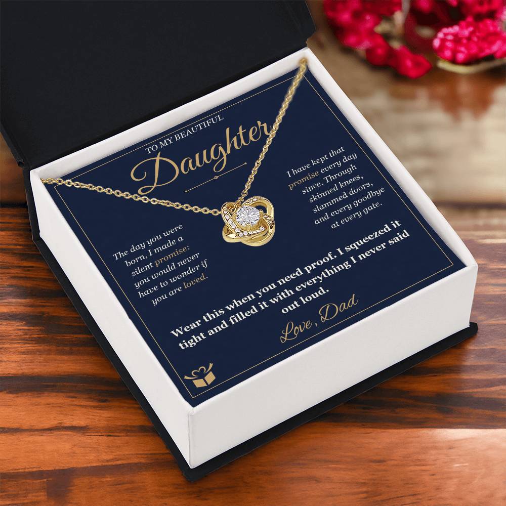The Silent Promise - Love Knot Necklace for Daughter