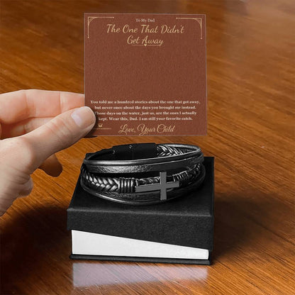 Personalized Men's Cross Bracelet for dad