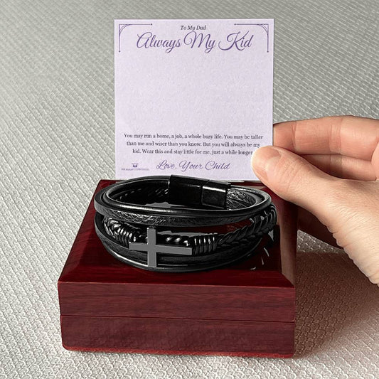 Always My Kid - Men's Cross Bracelet for Dad