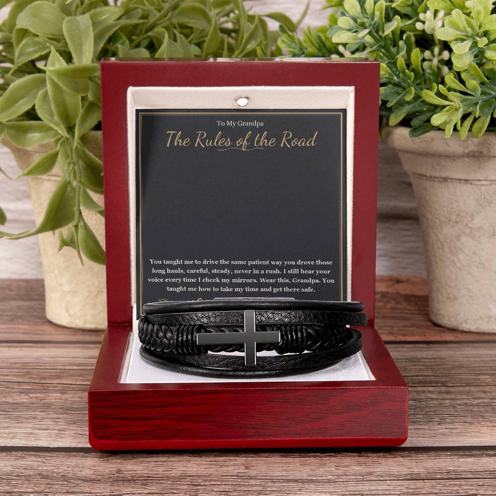 What does a Men's Cross Bracelet mean - gift for grandfather
