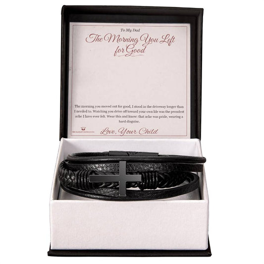The Morning You Left for Good - Men's Cross Bracelet for Dad