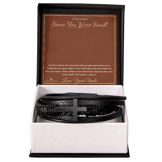 Since You Were Small - Men's Cross Bracelet for Nephew