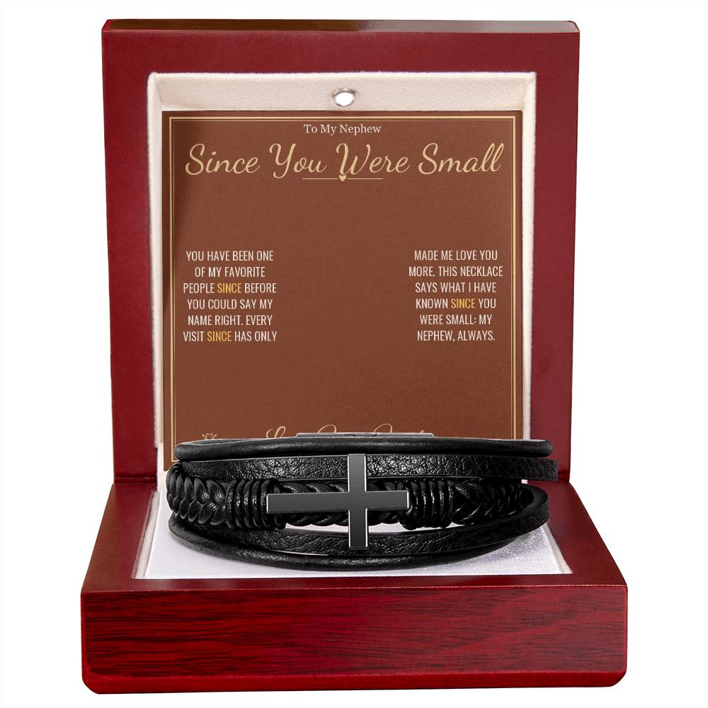 Since You Were Small - Men's Cross Bracelet for Nephew
