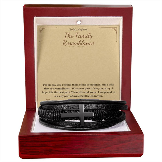 The Family Resemblance - Men's Cross Bracelet for Nephew