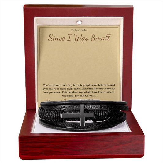 Since I Was Small - Men's Cross Bracelet for Uncle